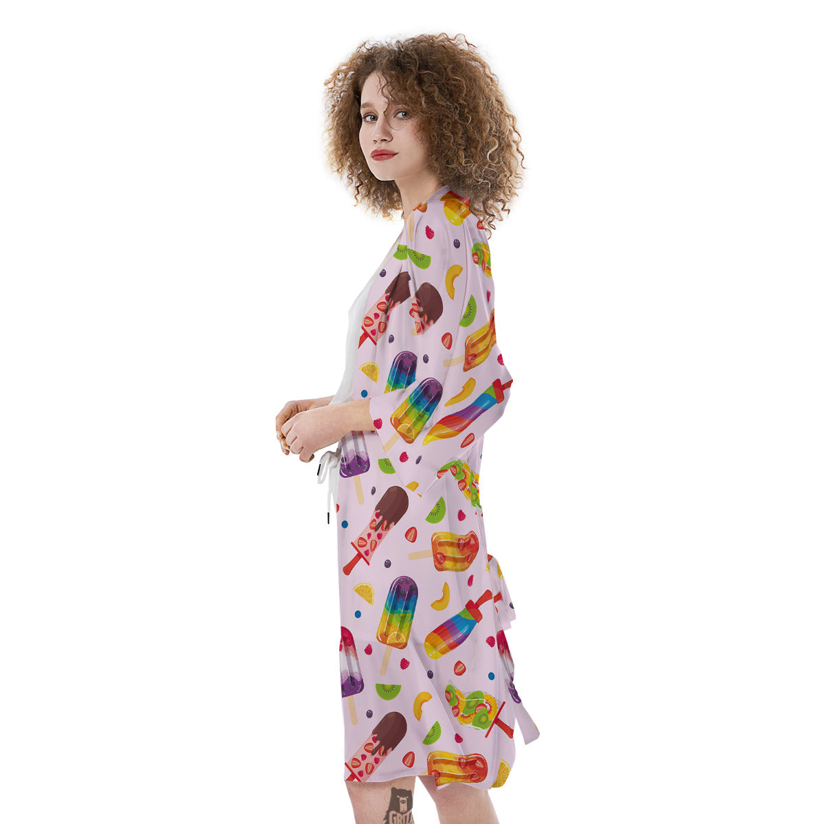 Fruity Ice Cream Print Pattern Kimono-grizzshop