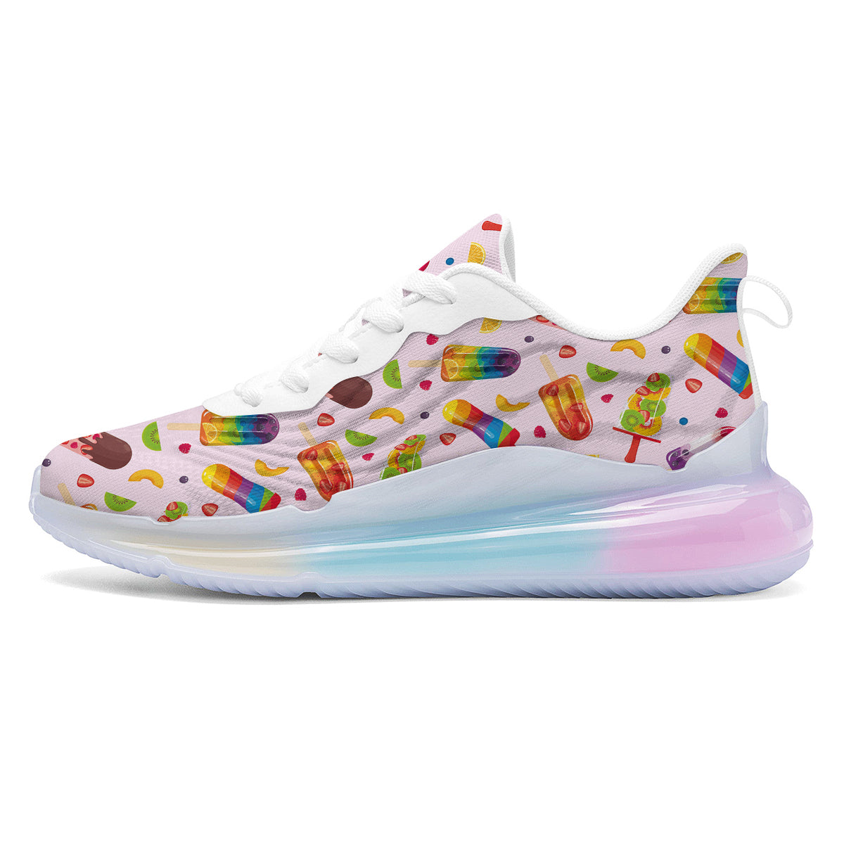 Fruity Ice Cream Print Pattern Running Sneakers-grizzshop