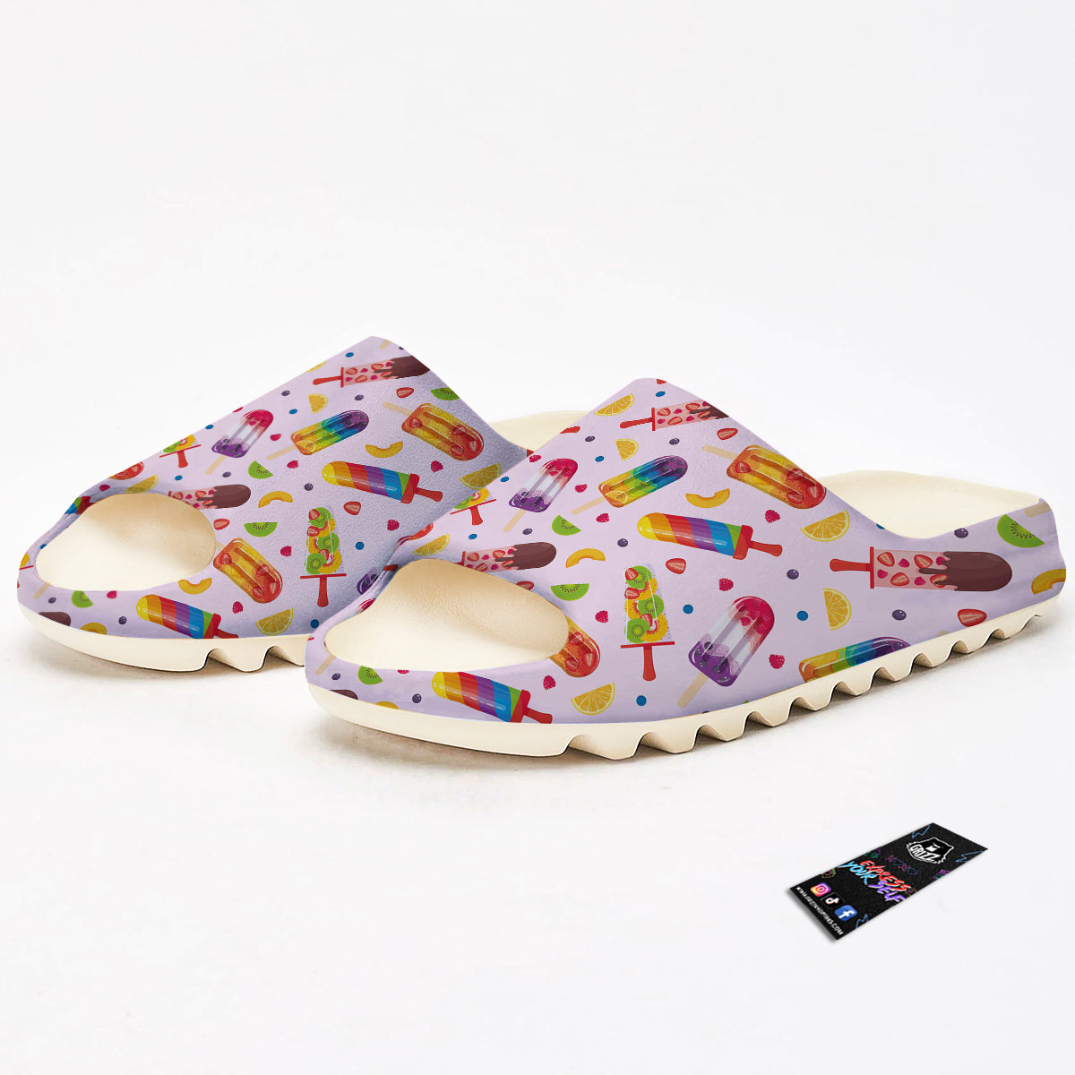 Fruity Ice Cream Print Pattern Sandals-grizzshop