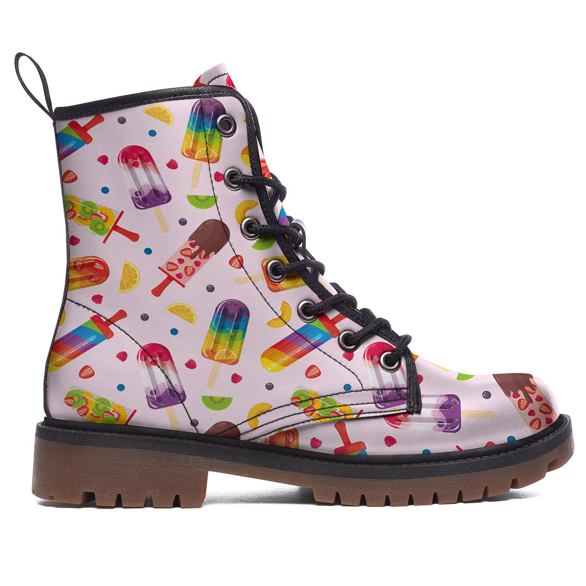 Fruity Ice Cream Print Pattern Work Boots-grizzshop