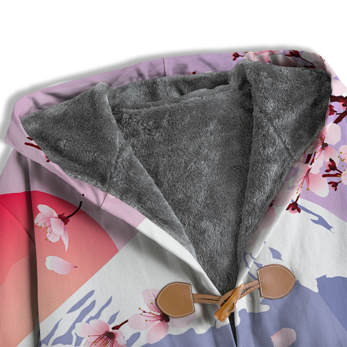 Fuji Mount And Cherry Blossom Print Men's Windbreaker Jacket-grizzshop