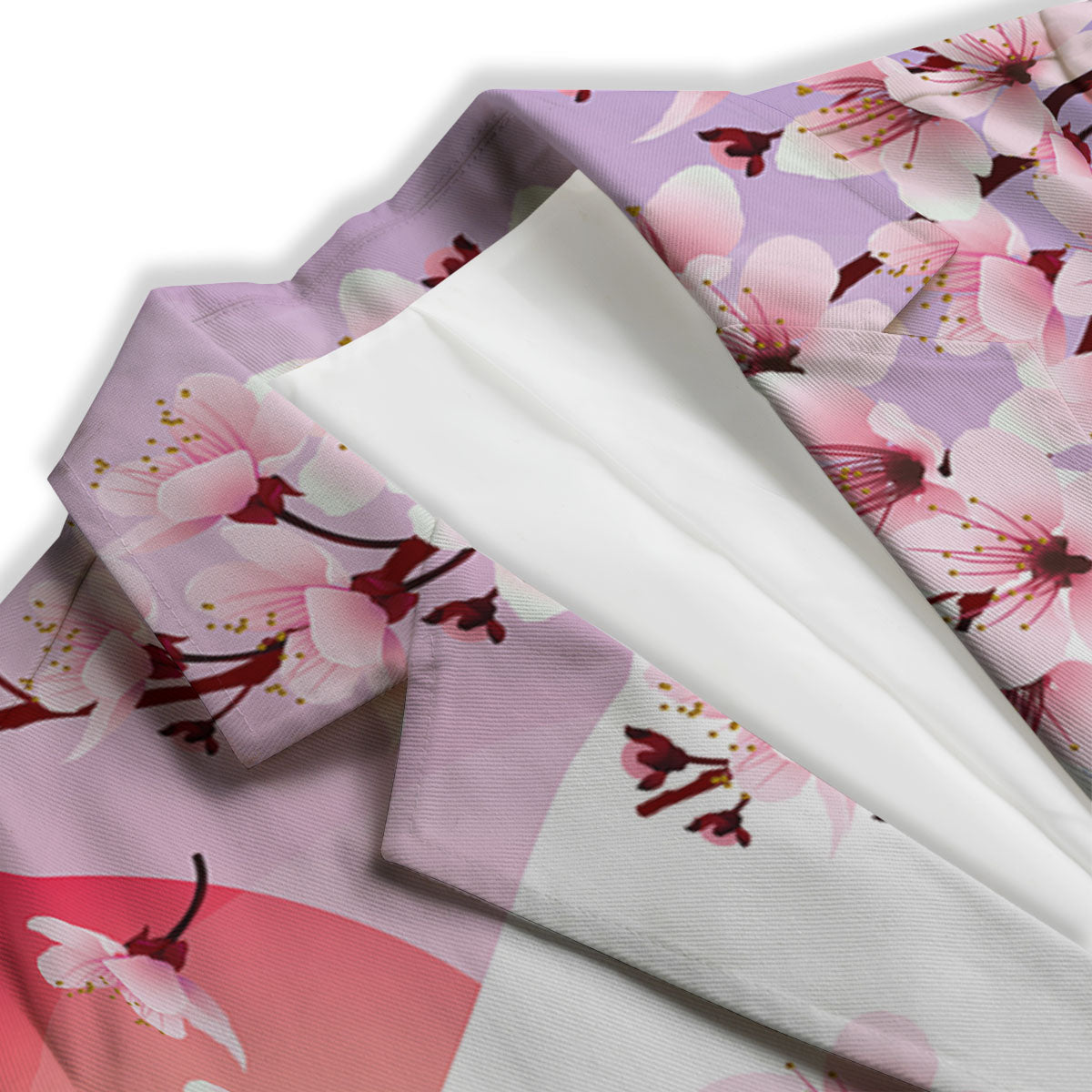 Fuji Mount And Cherry Blossom Print Women's Blazer-grizzshop