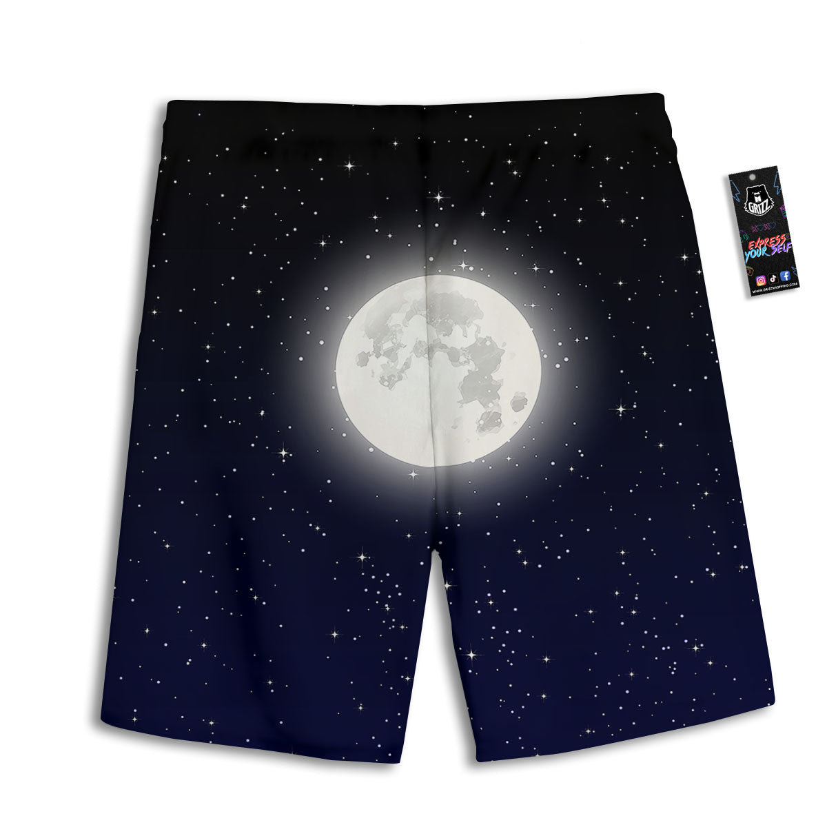 Green Natural Leaf Print Men's Athletic Shorts