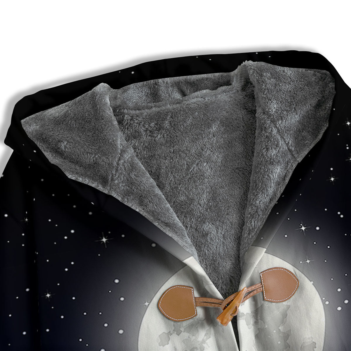 Full Moon And Night Stars Print Men's Windbreaker Jacket-grizzshop