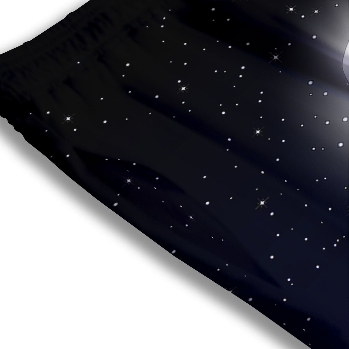 Full Moon And Night Stars Print Mesh Shorts