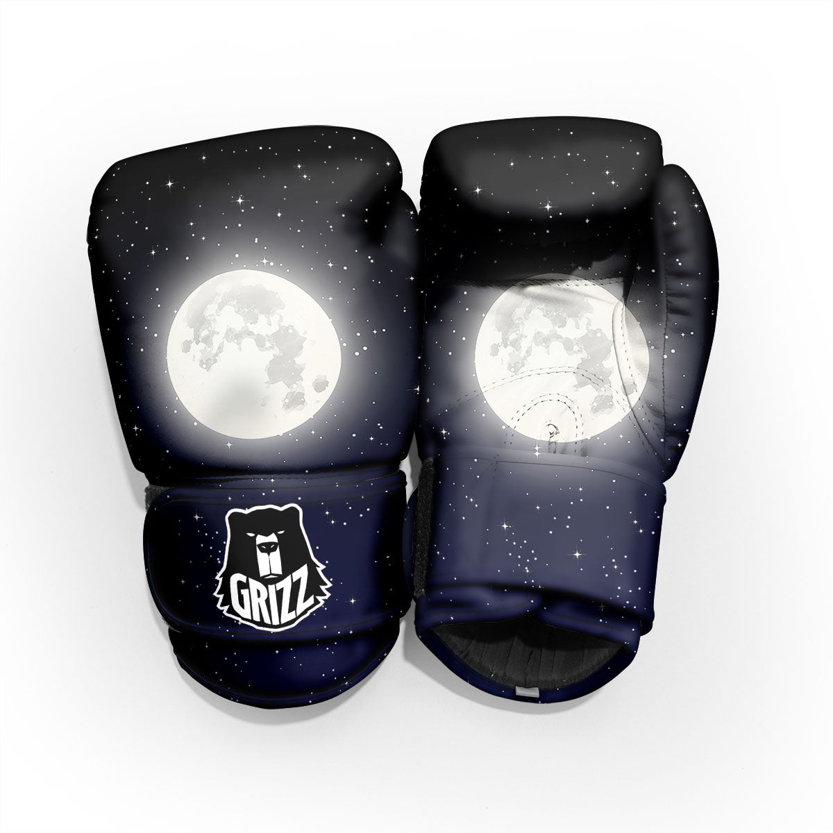 Full Moon And Night Stars Print Pro Boxing Glove