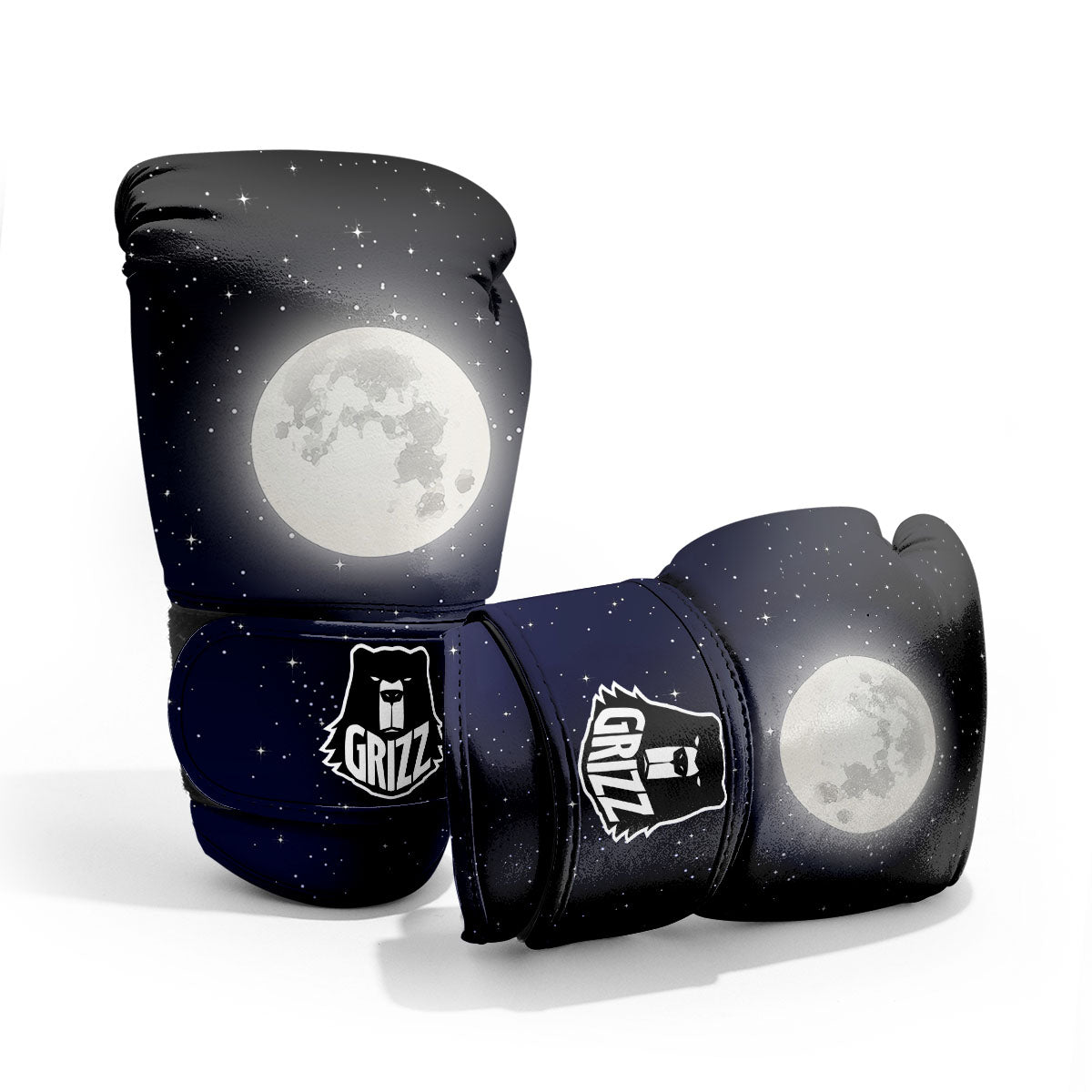 Full Moon And Night Stars Print Pro Boxing Glove