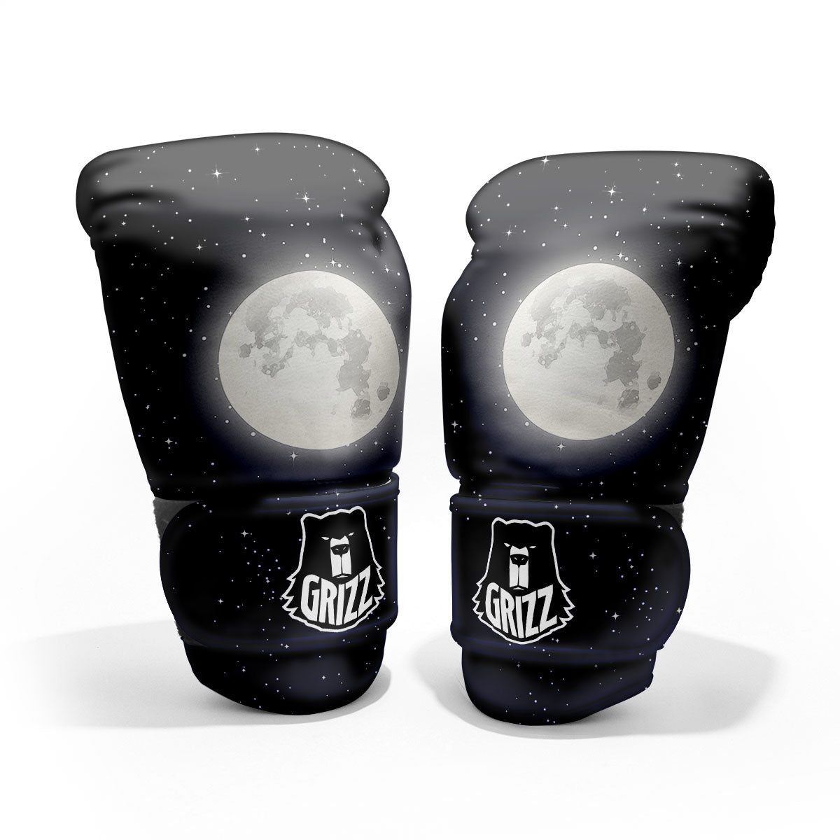 Full Moon And Night Stars Print Pro Boxing Glove