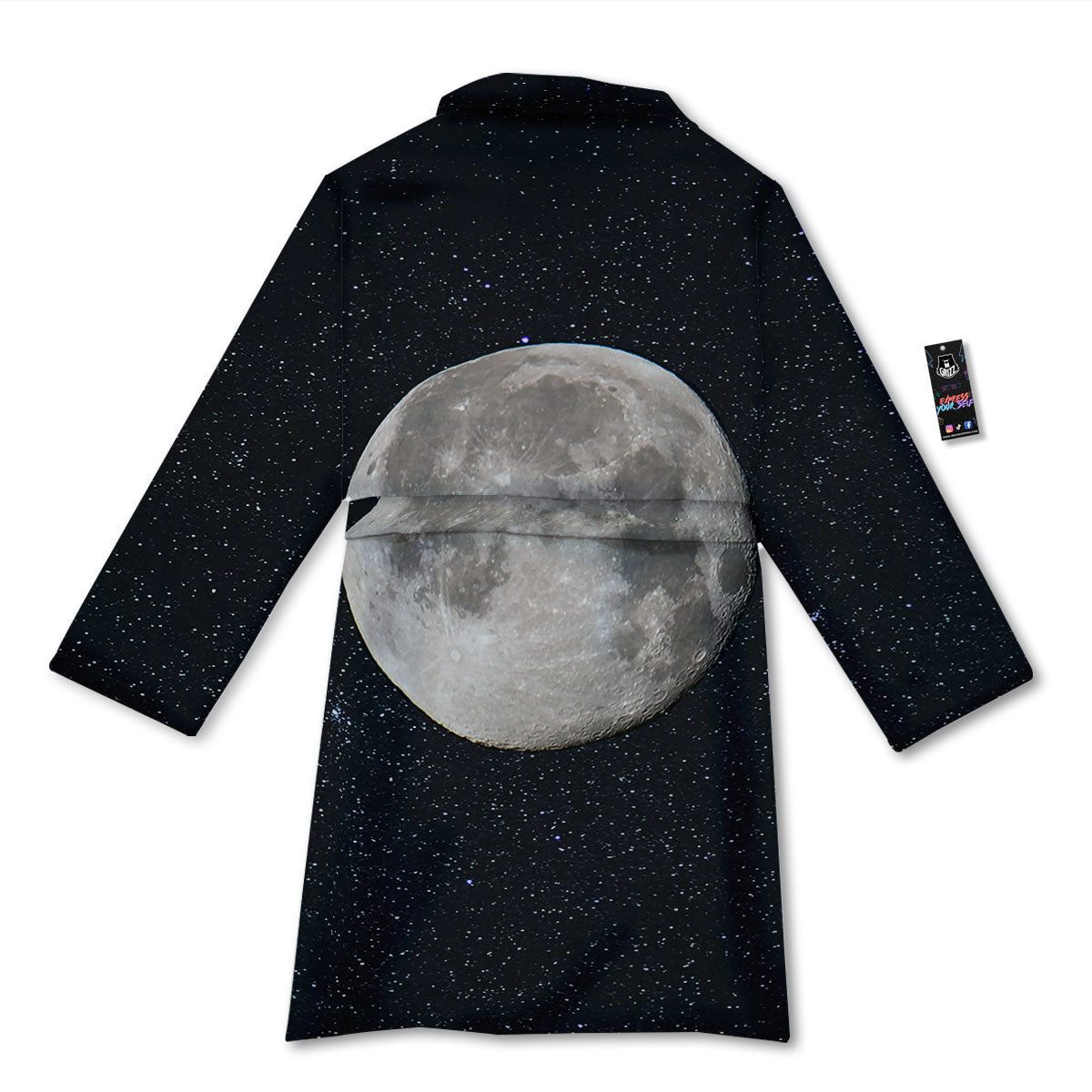 Full Moon Print Bathrobe-grizzshop