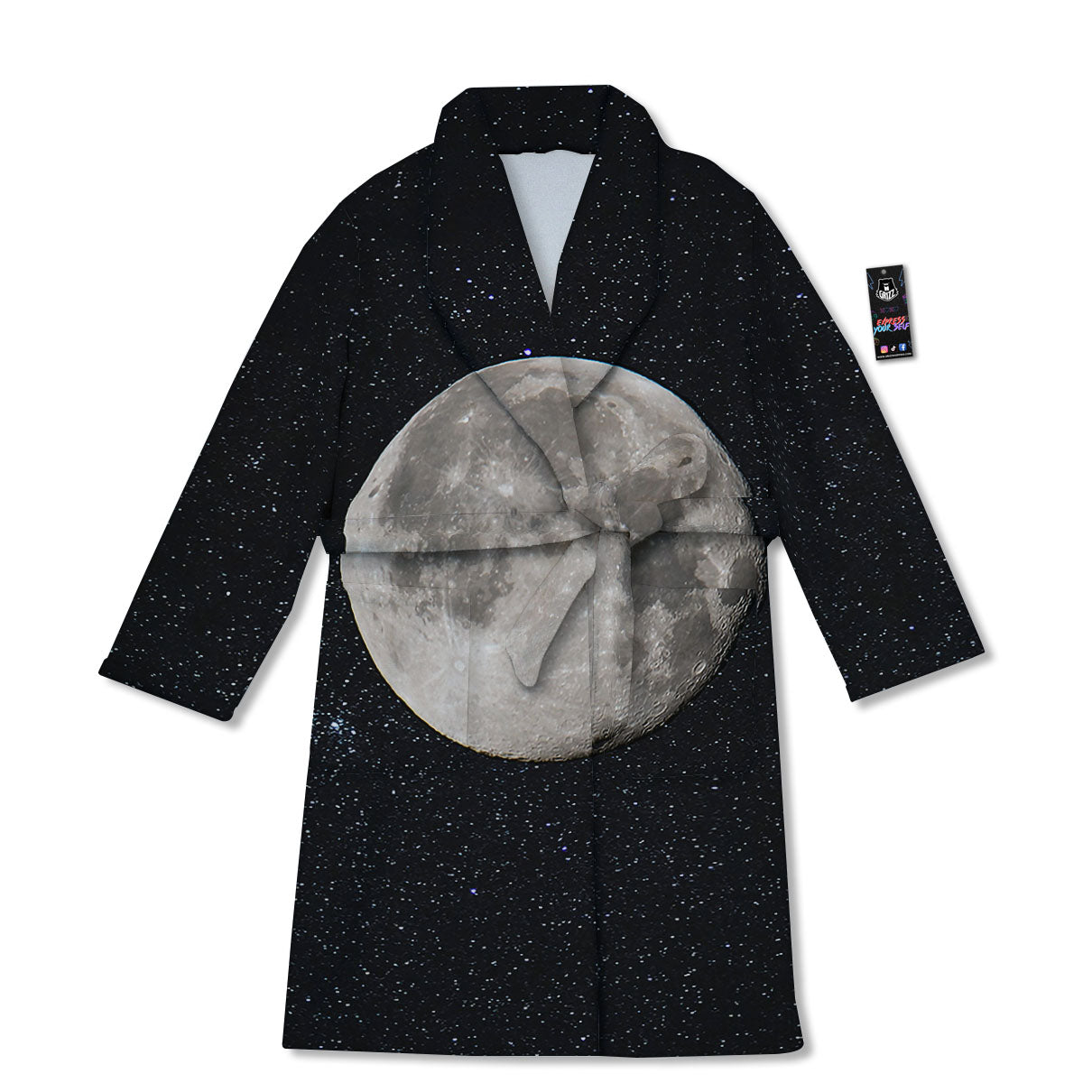 Full Moon Print Bathrobe-grizzshop