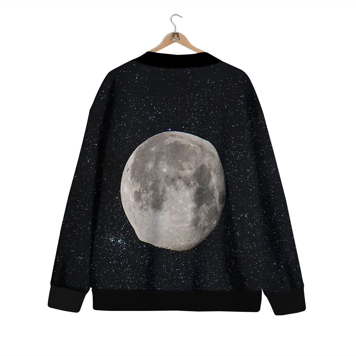 Full Moon Print Cardigan-grizzshop