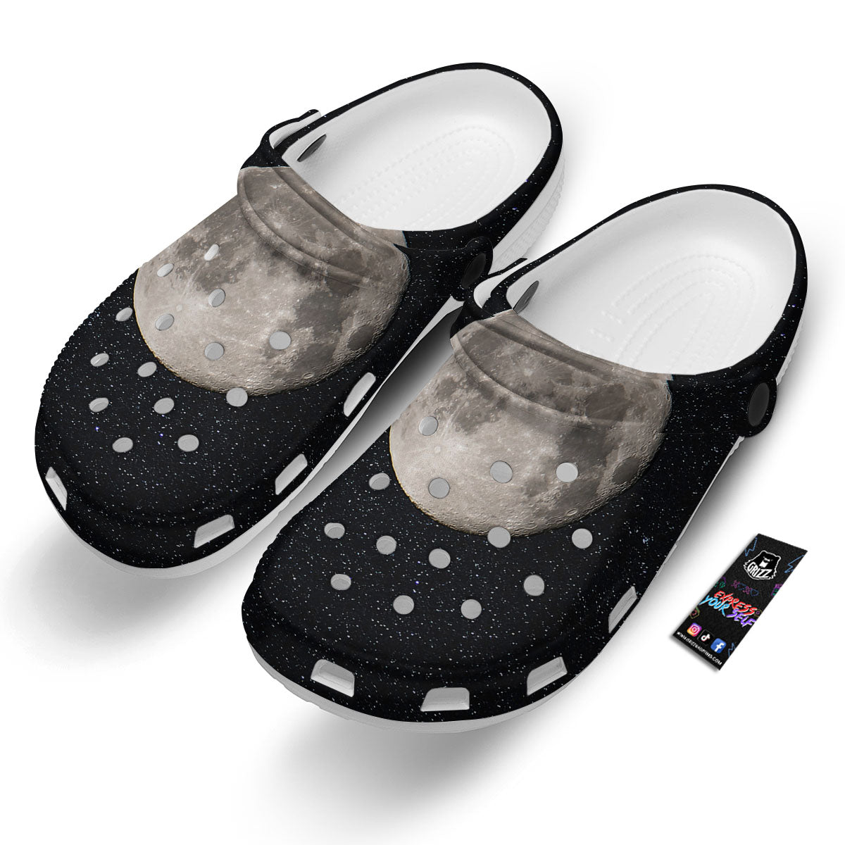 Full Moon Print Clog-grizzshop