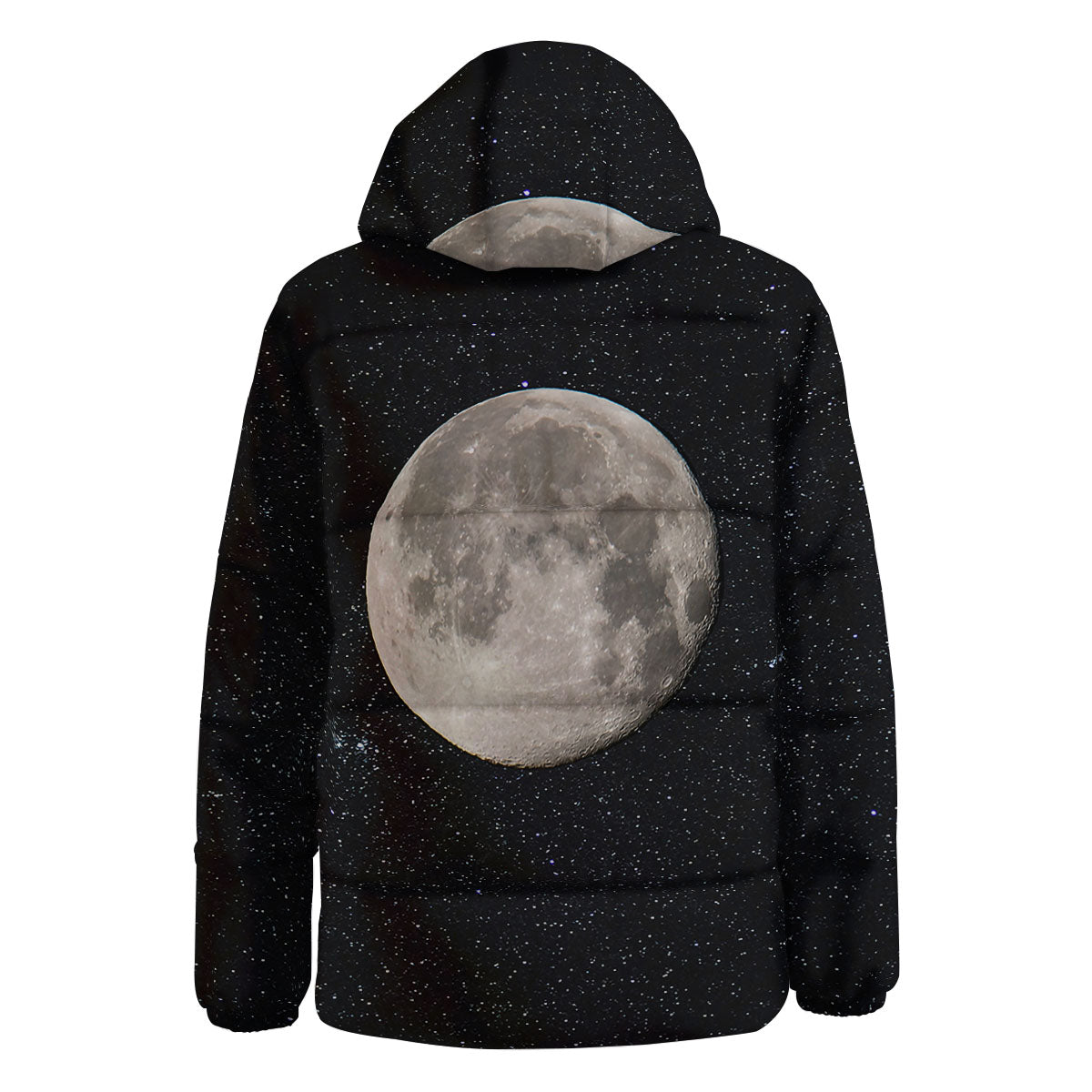 Full Moon Print Down Jacket-grizzshop