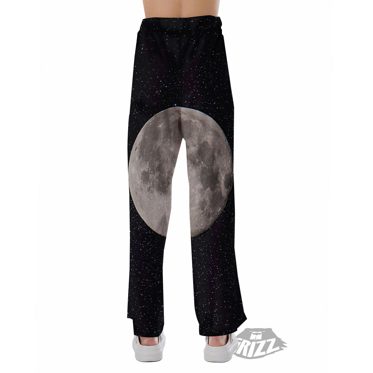 Full Moon Print Pajama Pants-grizzshop