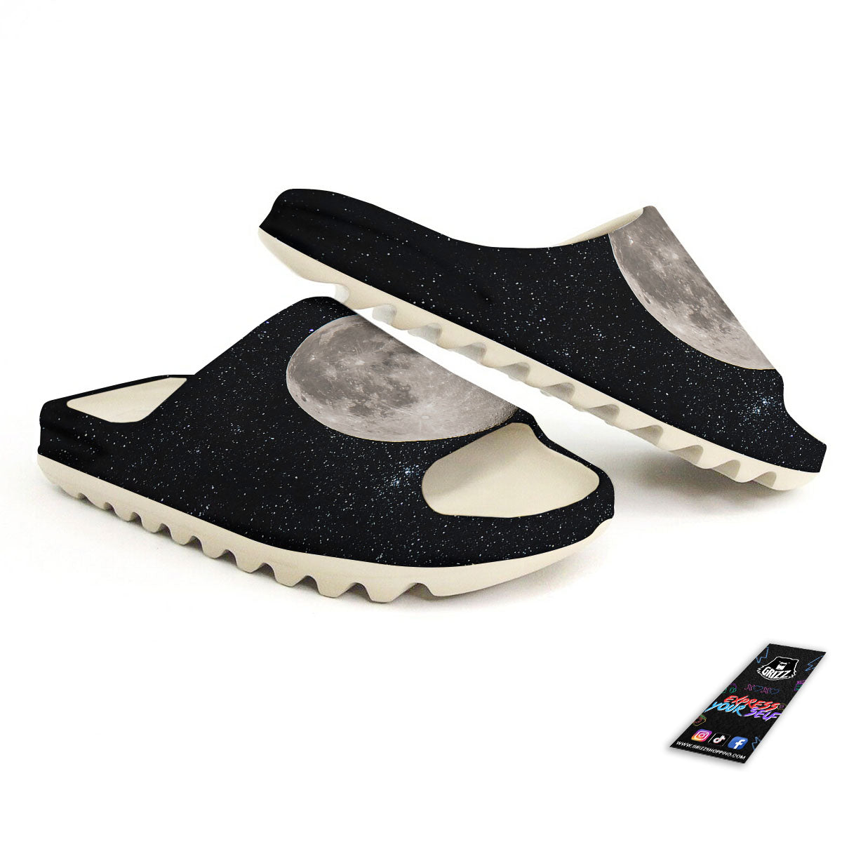 Full Moon Print Sandals-grizzshop