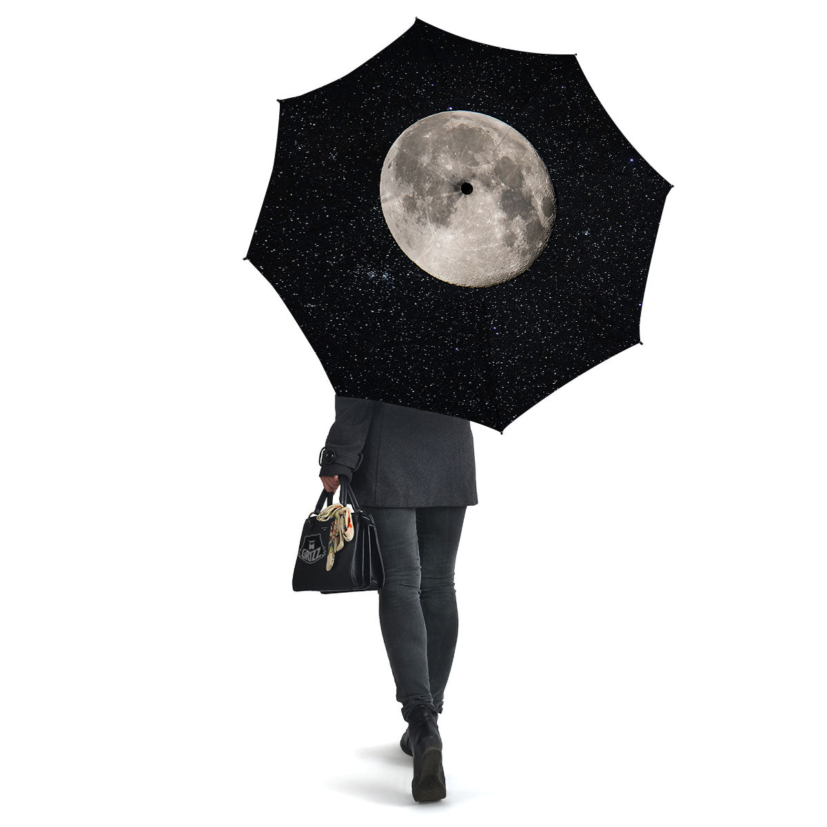 Full Moon Print Umbrella-grizzshop