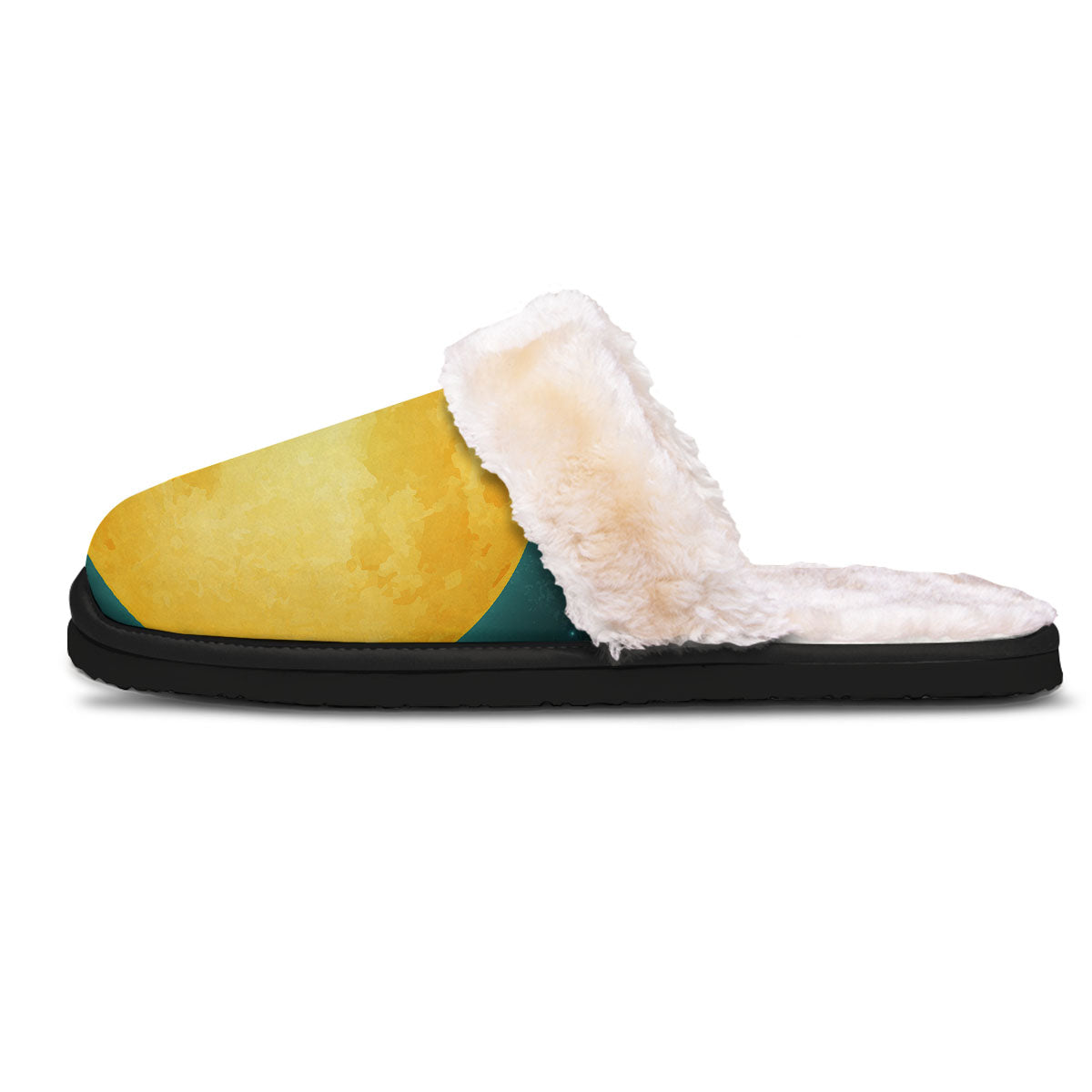 Full Moon Yellow Print Slippers-grizzshop