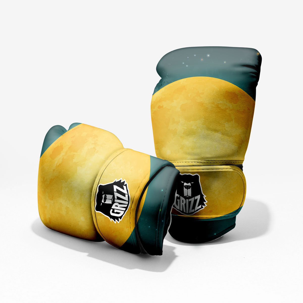 Full Moon Yellow Print Pro Boxing Glove