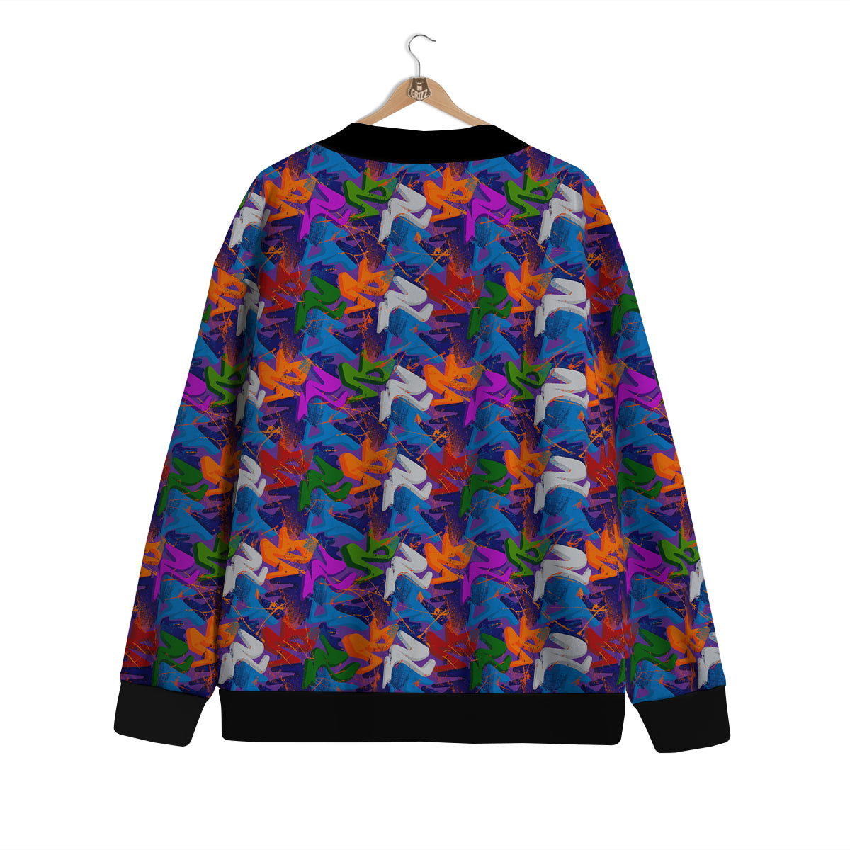 Funky Abstract Print Pattern Cardigan-grizzshop