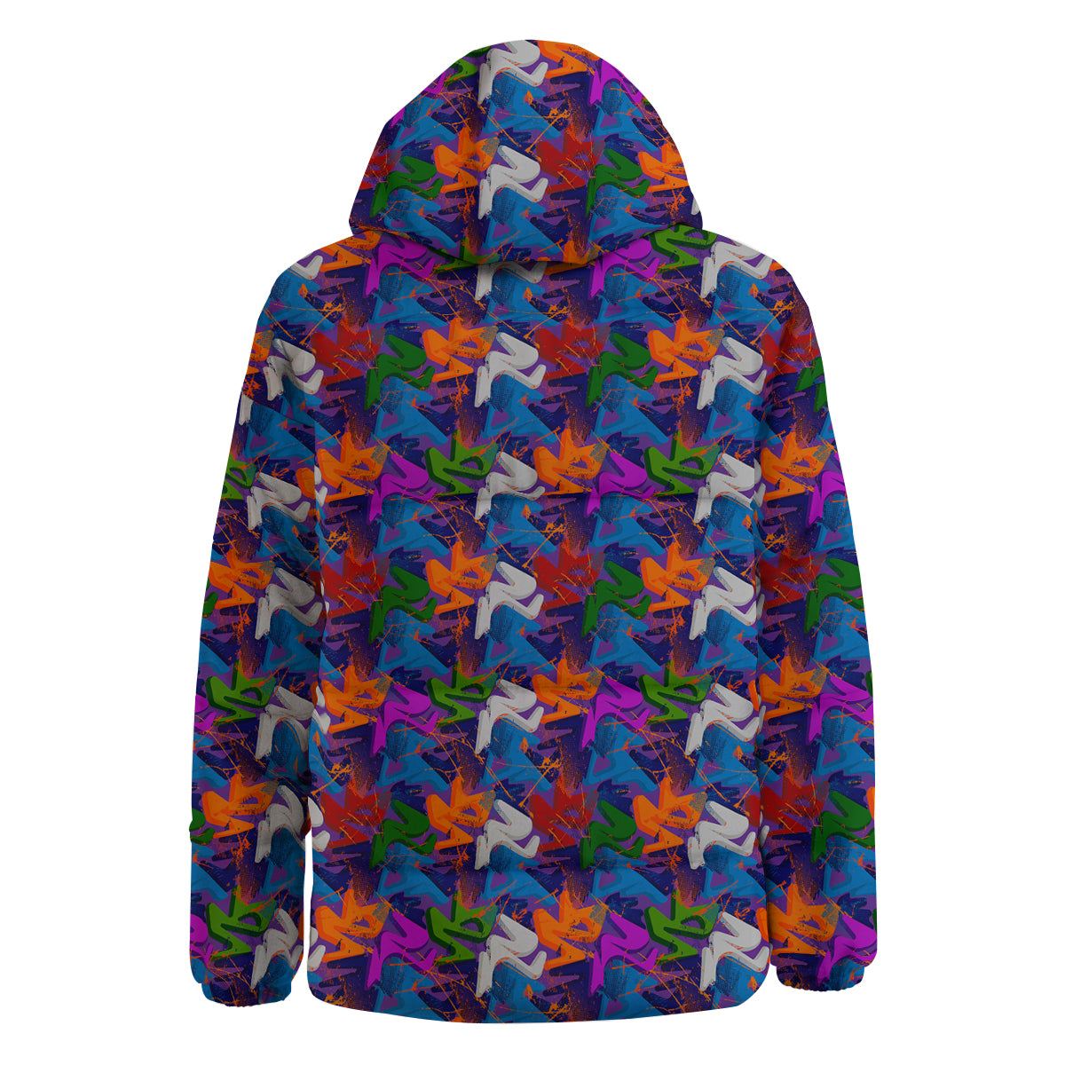 Funky Abstract Print Pattern Down Jacket-grizzshop