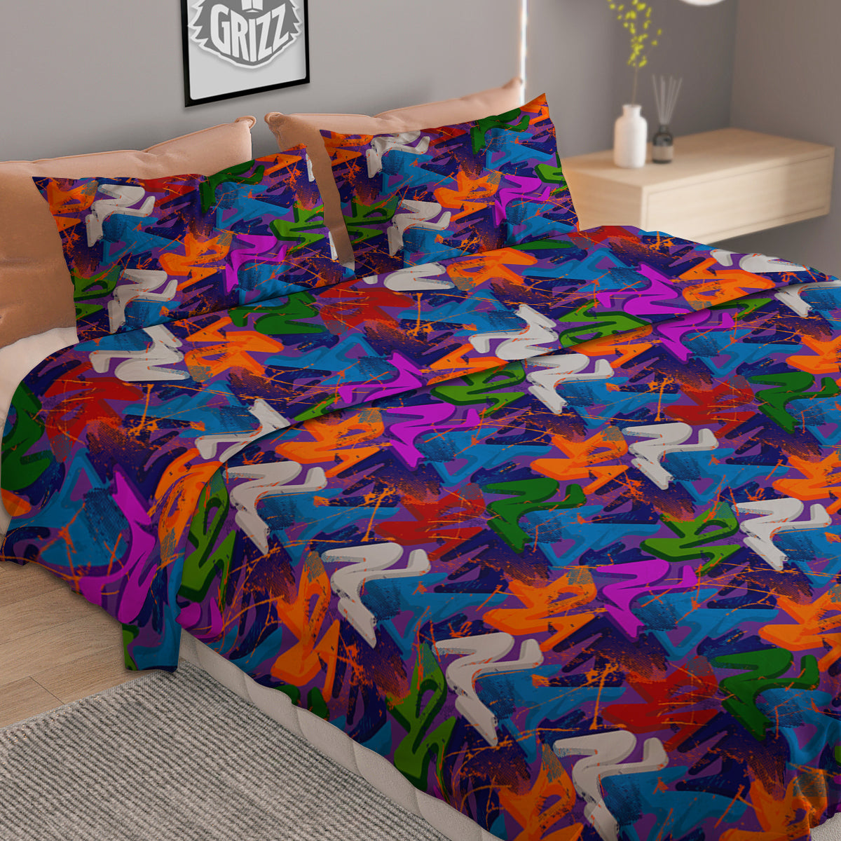 Funky Abstract Print Pattern Duvet Cover Bedding Set