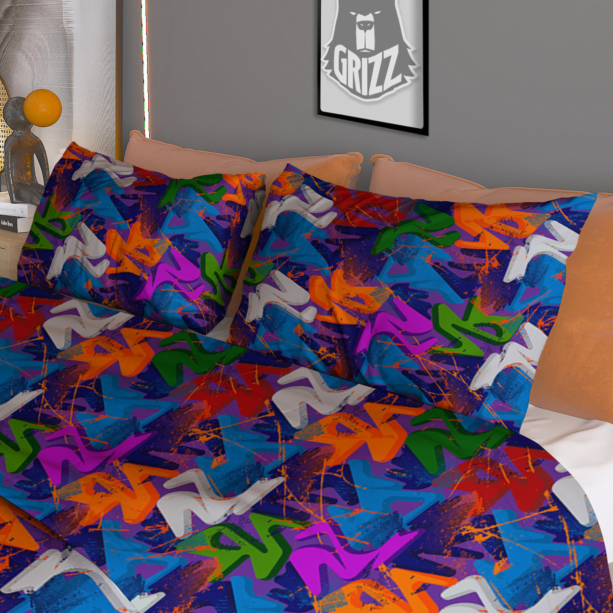 Funky Abstract Print Pattern Duvet Cover Bedding Set