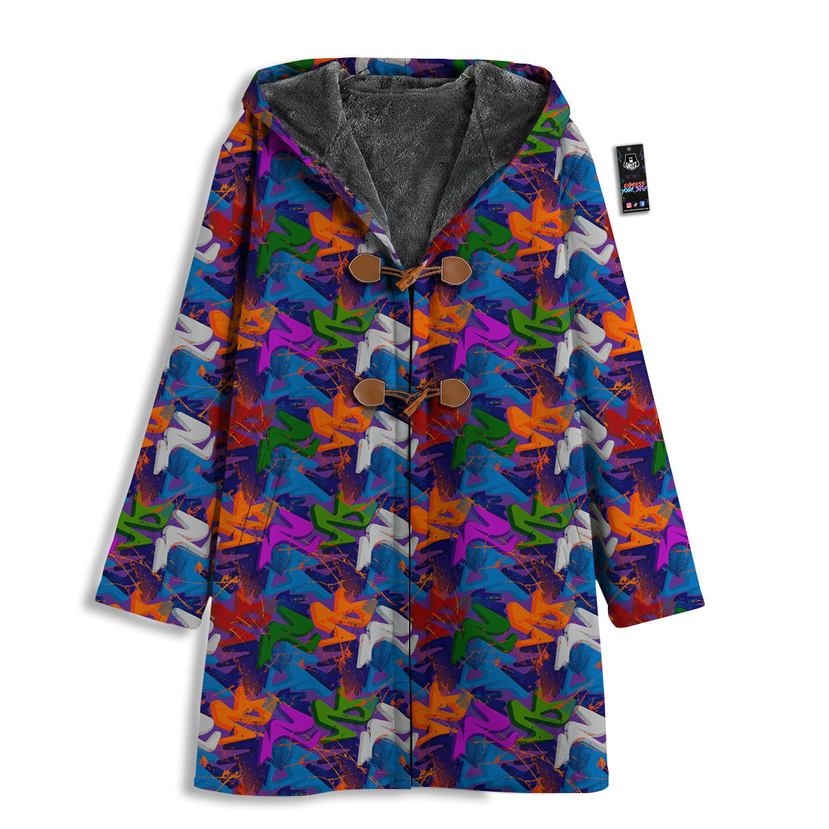 Funky Abstract Print Pattern Men's Windbreaker Jacket-grizzshop