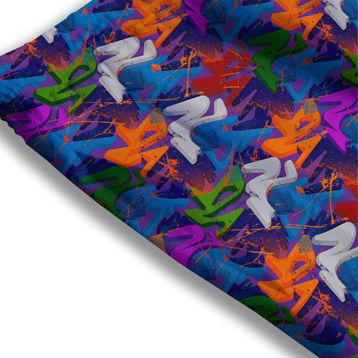 Funky Abstract Print Pattern Mesh Shorts-grizzshop