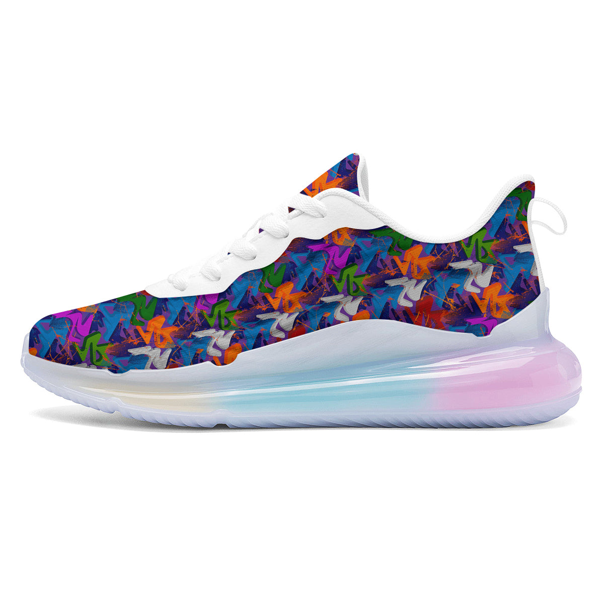 Funky Abstract Print Pattern Running Sneakers-grizzshop