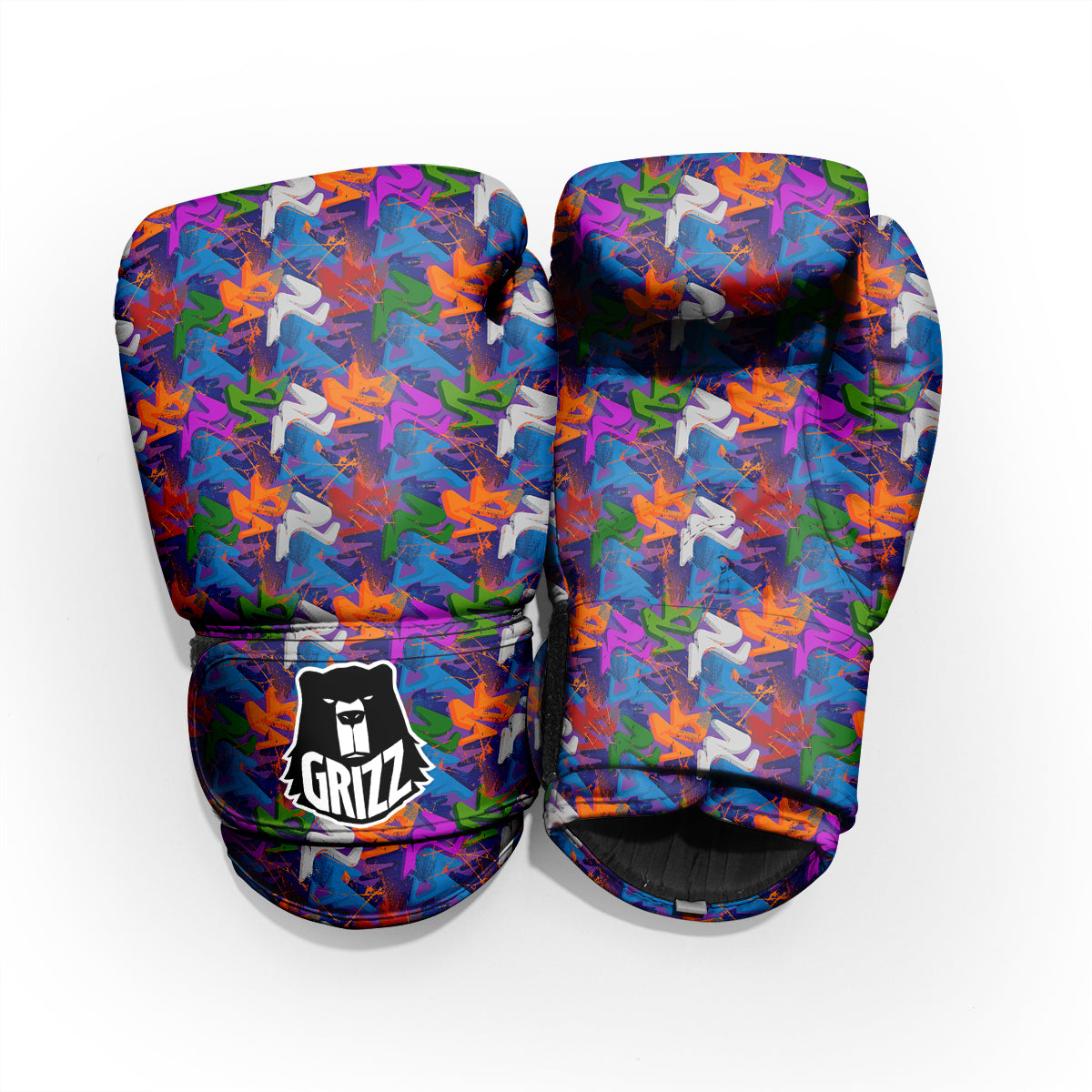 Funky Abstract Print Pattern Sparring Gloves-grizzshop
