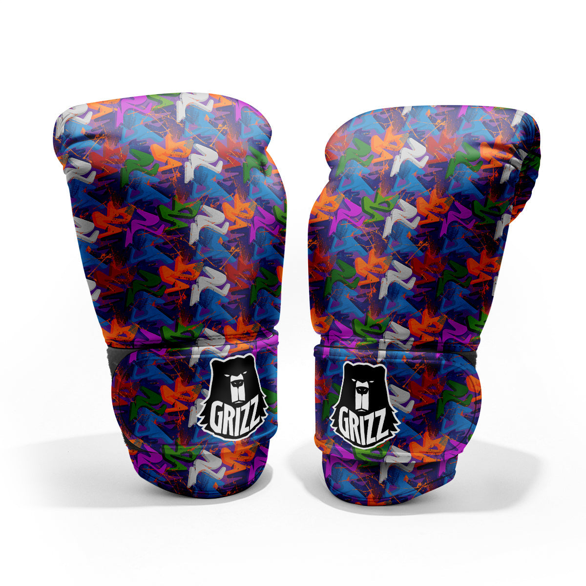 Funky Abstract Print Pattern Sparring Gloves-grizzshop