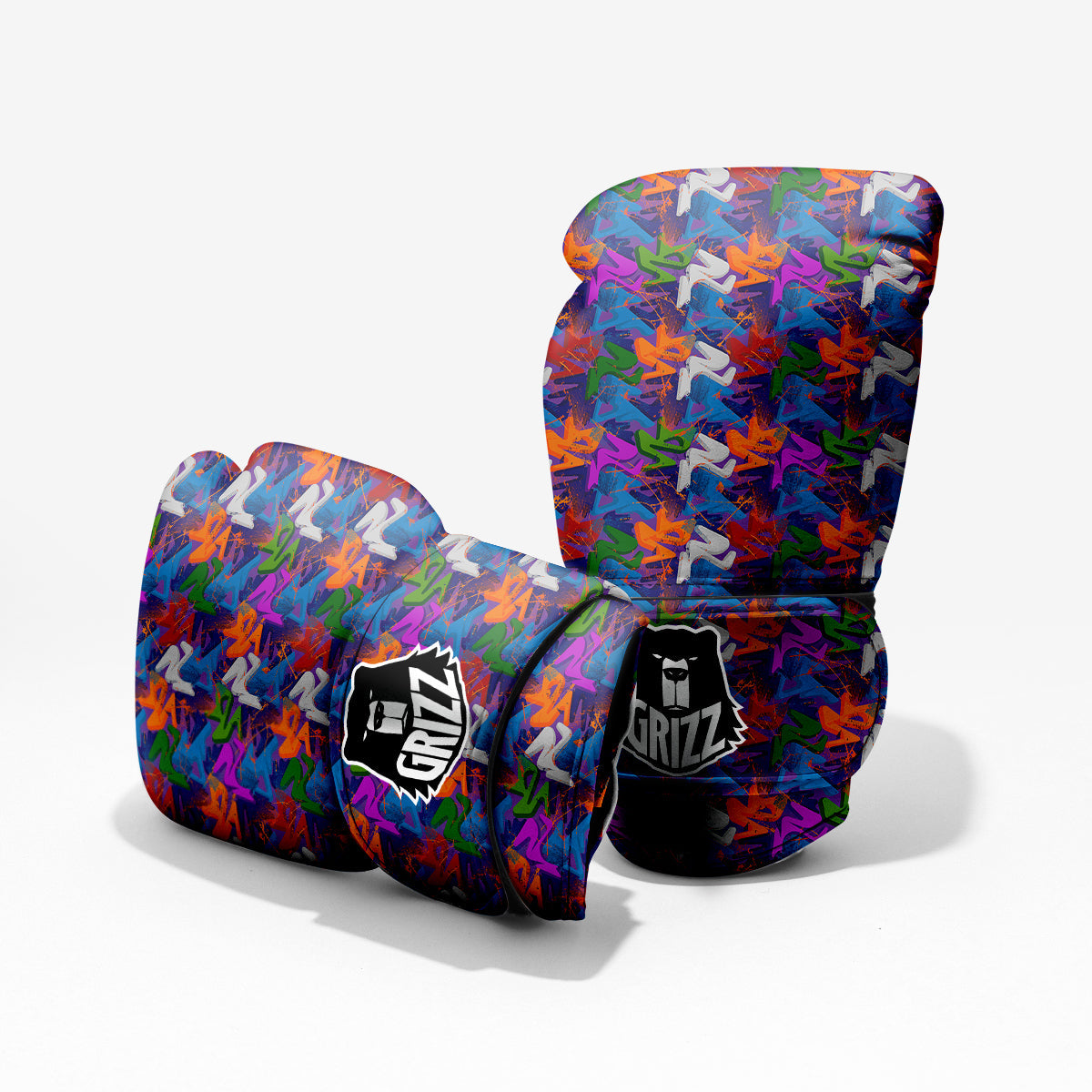 Funky Abstract Print Pattern Sparring Gloves-grizzshop