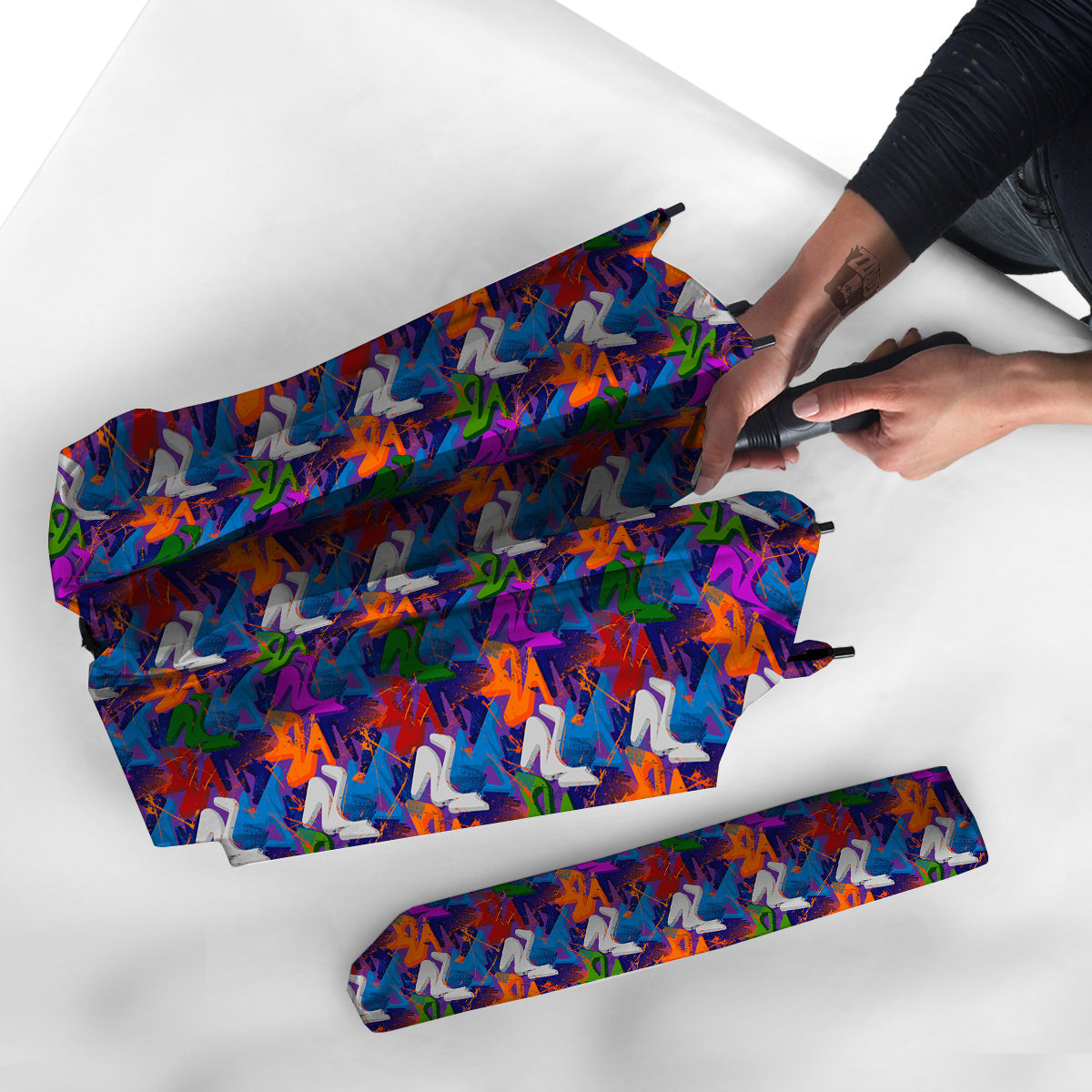 Funky Abstract Print Pattern Umbrella-grizzshop