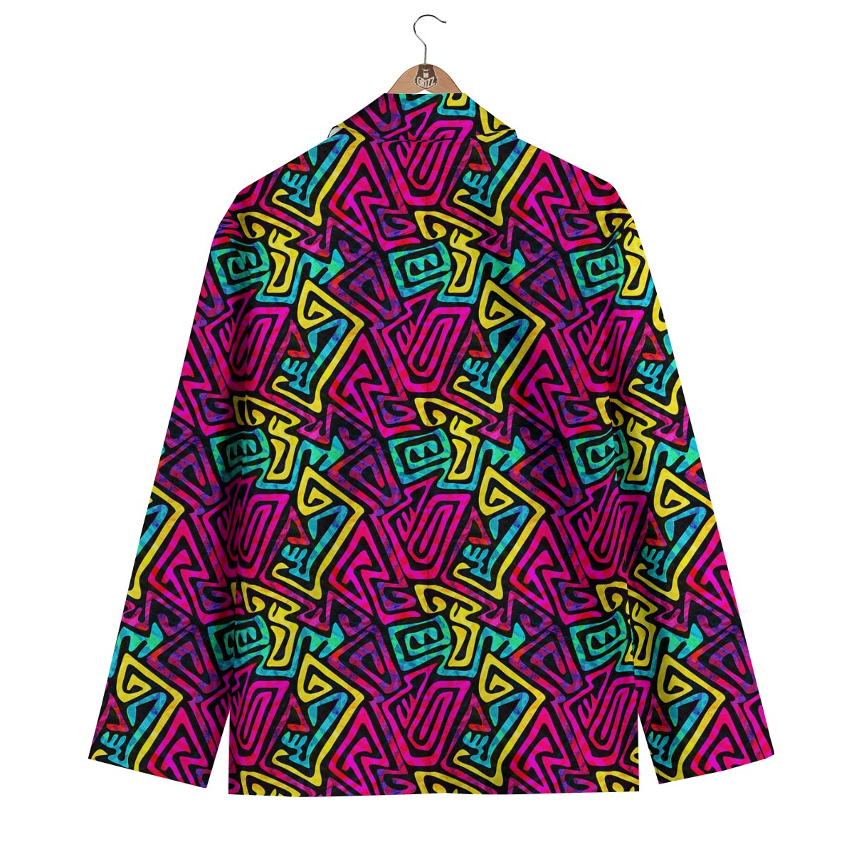 Funky Pattern Print Men's Blazer-grizzshop