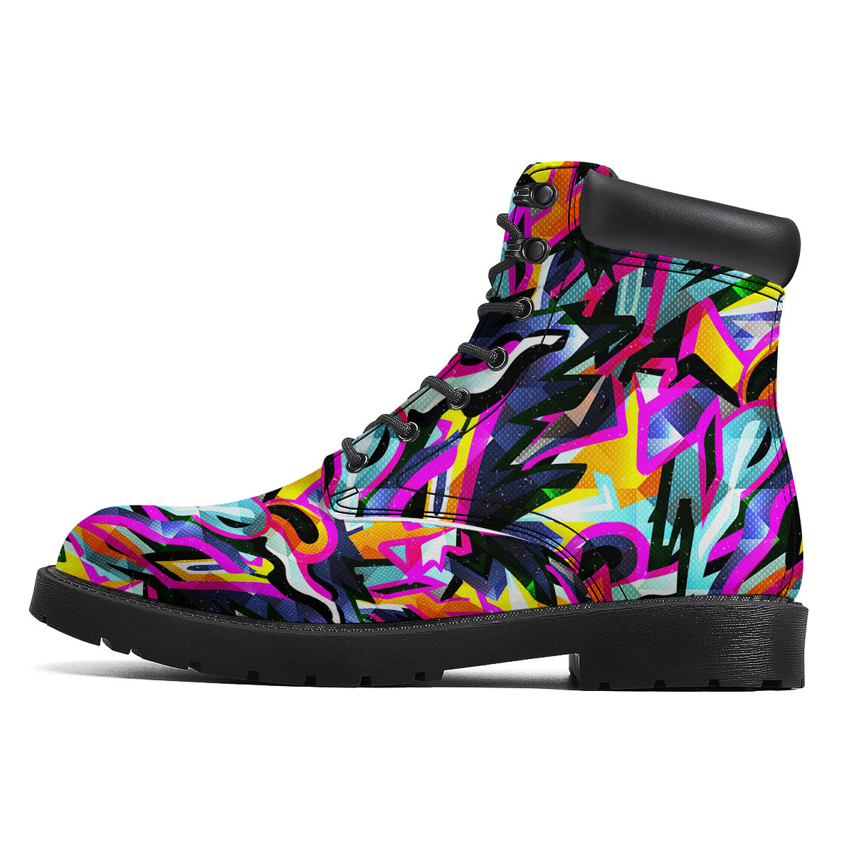 Funky Psychedelic Print Pattern Boots-grizzshop