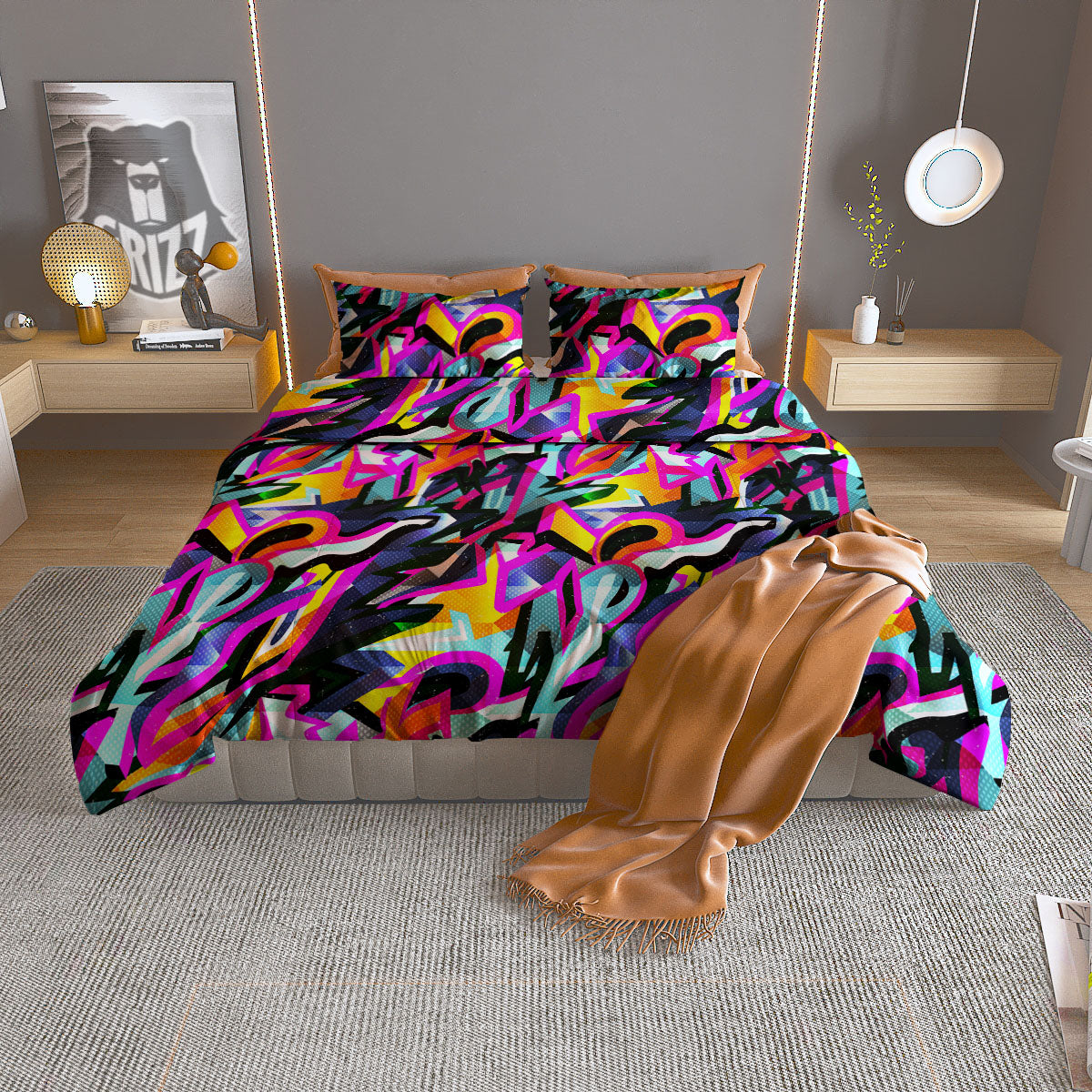 Fox Winter Print Pattern Duvet Cover Bedding Set