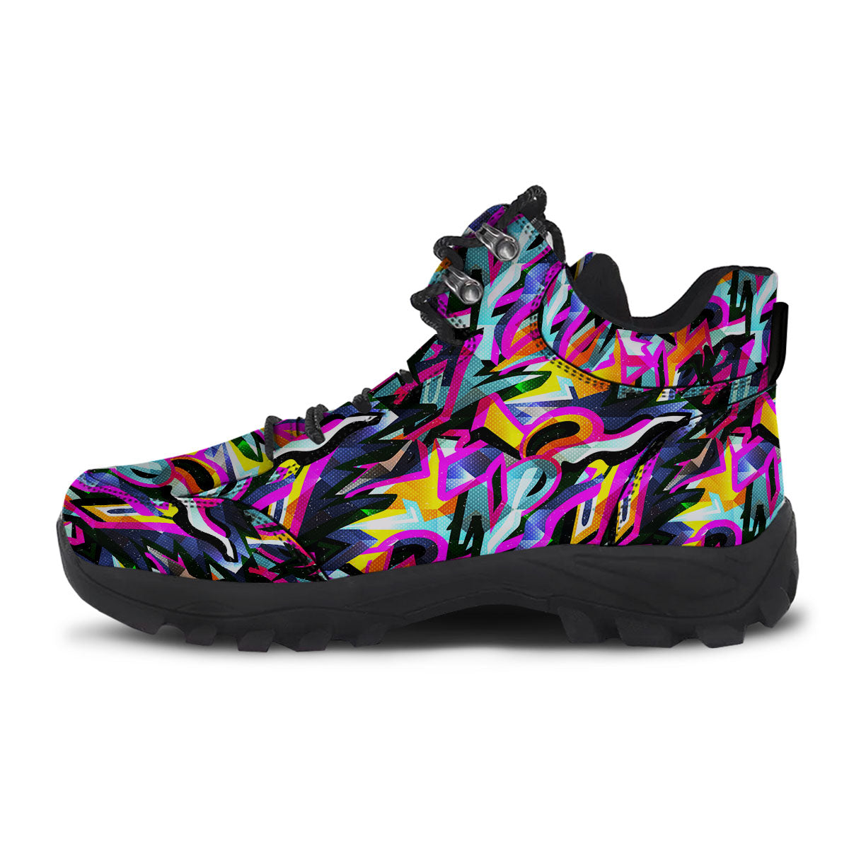 Funky Psychedelic Print Pattern Hiking Shoes-grizzshop