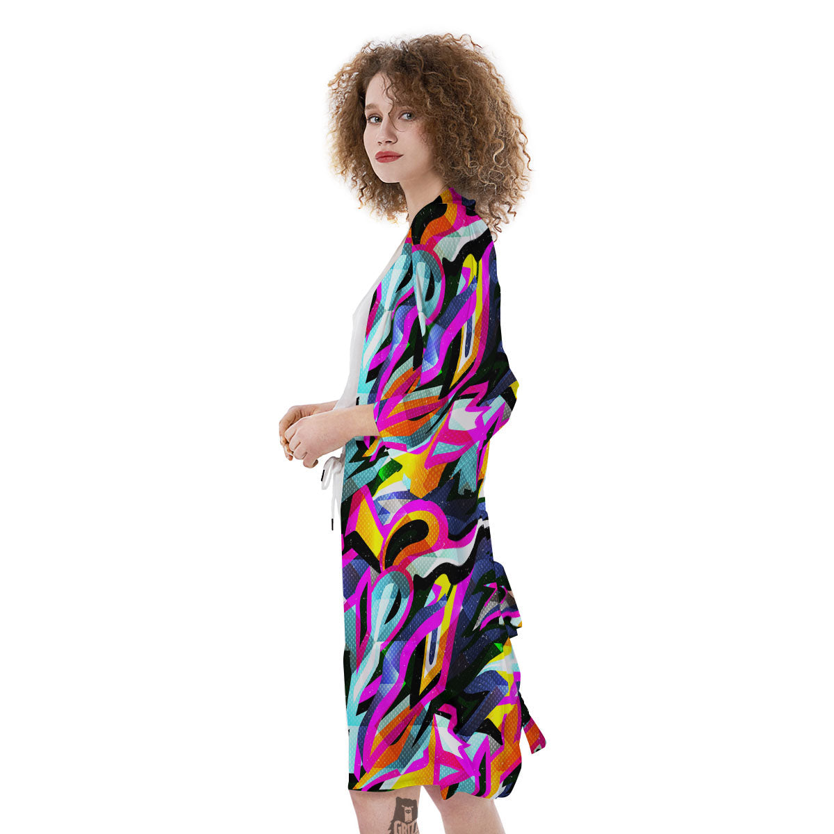Funky Psychedelic Print Pattern Kimono-grizzshop