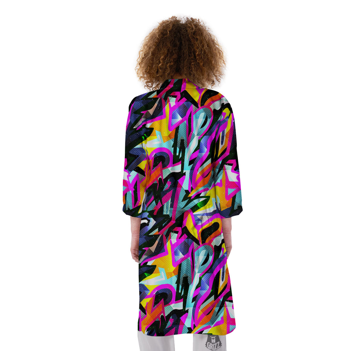 Funky Psychedelic Print Pattern Kimono-grizzshop