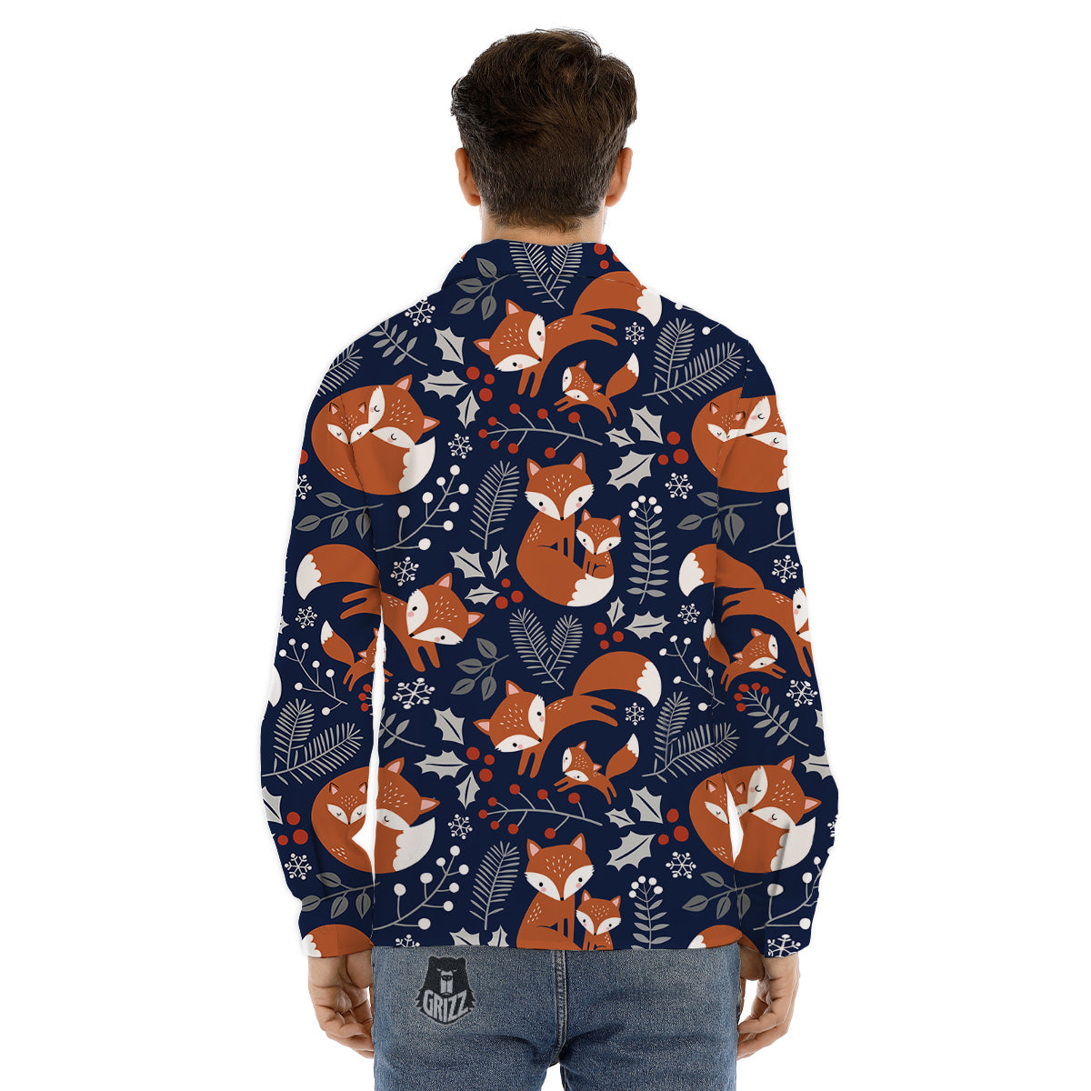 Funky Psychedelic Print Pattern Men's Dress Shirts-grizzshop