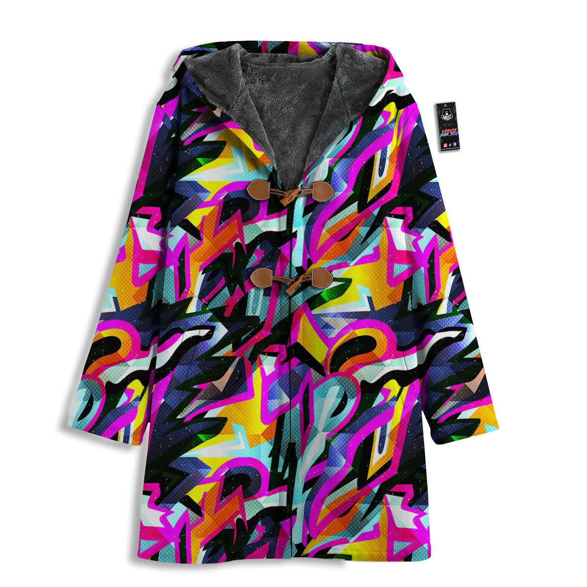 Funky Psychedelic Print Pattern Men's Windbreaker Jacket-grizzshop