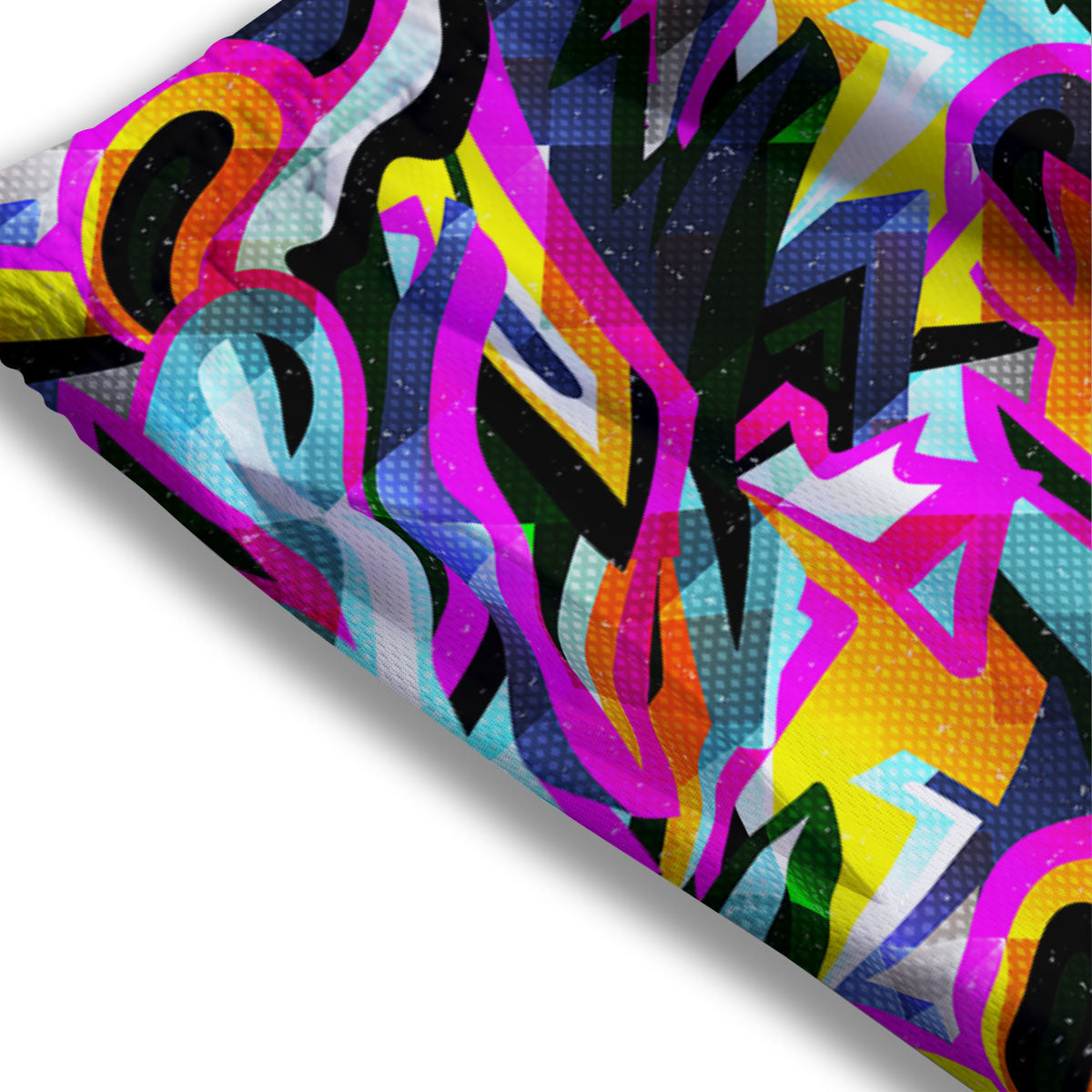 Funky Psychedelic Print Pattern Mesh Shorts-grizzshop