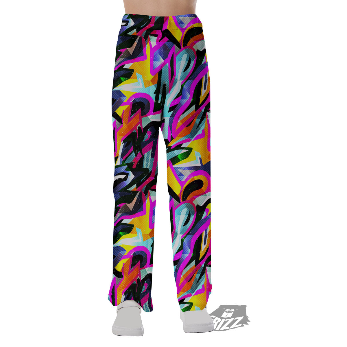 Funky Psychedelic Print Pattern Pajama Pants-grizzshop