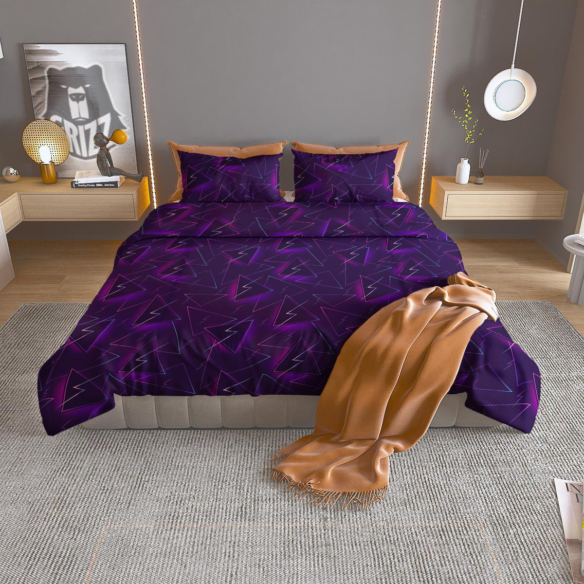 Fractal Steampunk Print Duvet Cover Bedding Set
