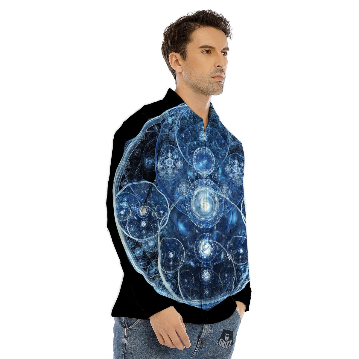 Funky Retro Print Pattern Men's Dress Shirts-grizzshop
