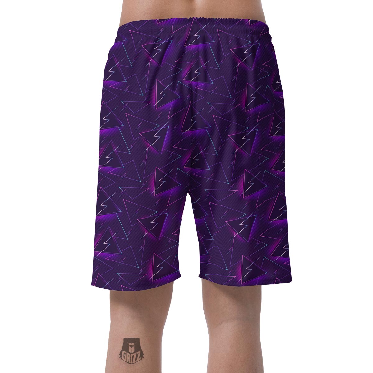 Funky Retro Print Pattern Men's Shorts-grizzshop