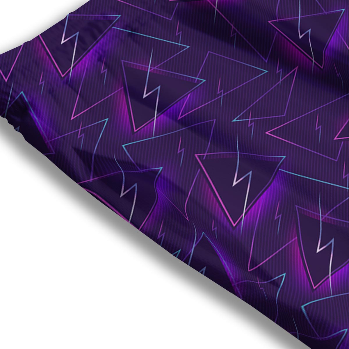 Funky Retro Print Pattern Mesh Shorts