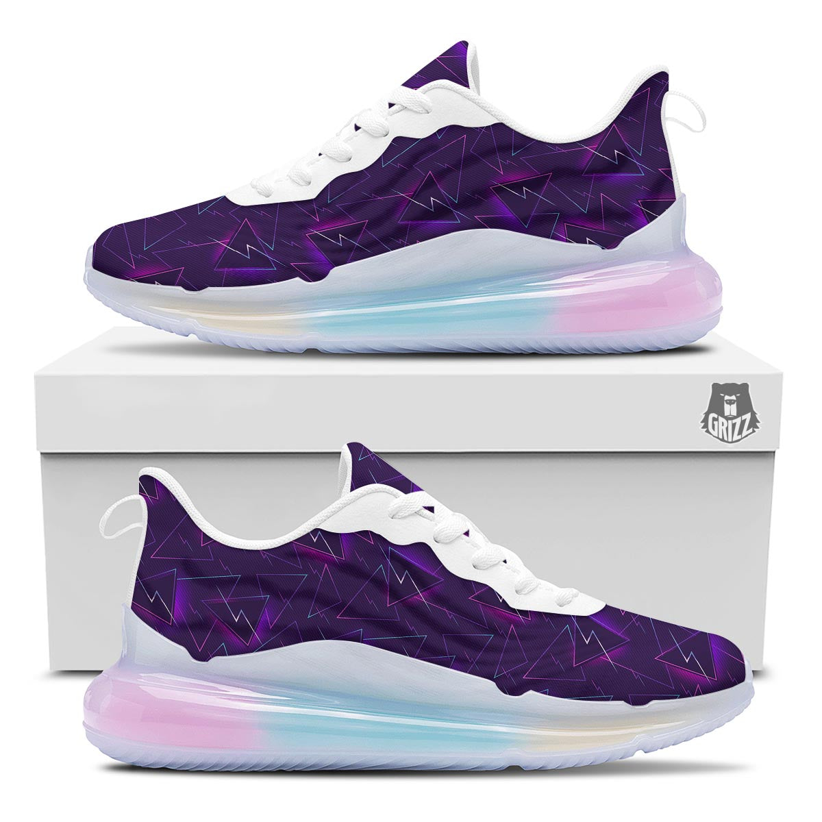 Funky Retro Print Pattern Running Sneakers-grizzshop
