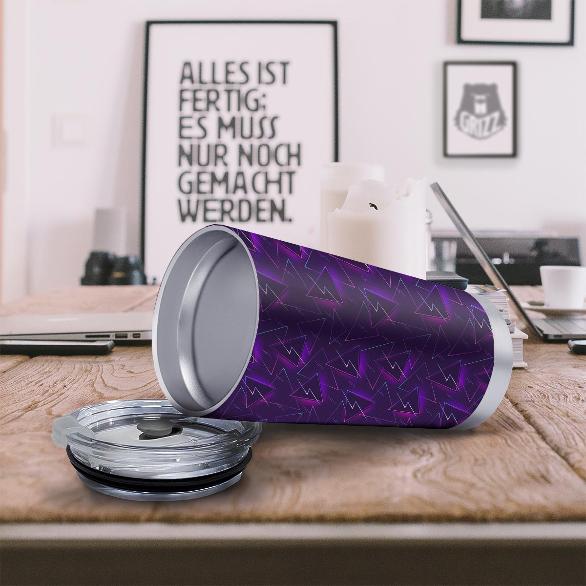 Funky Retro Print Pattern Tumbler-grizzshop