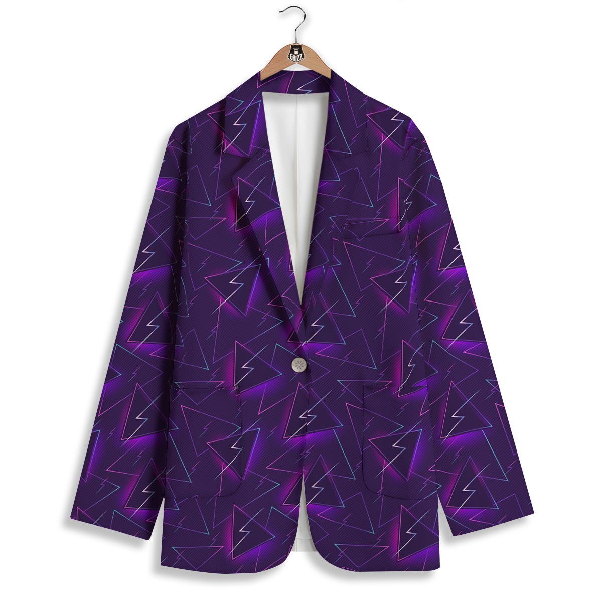 Funky Retro Print Pattern Women's Blazer-grizzshop